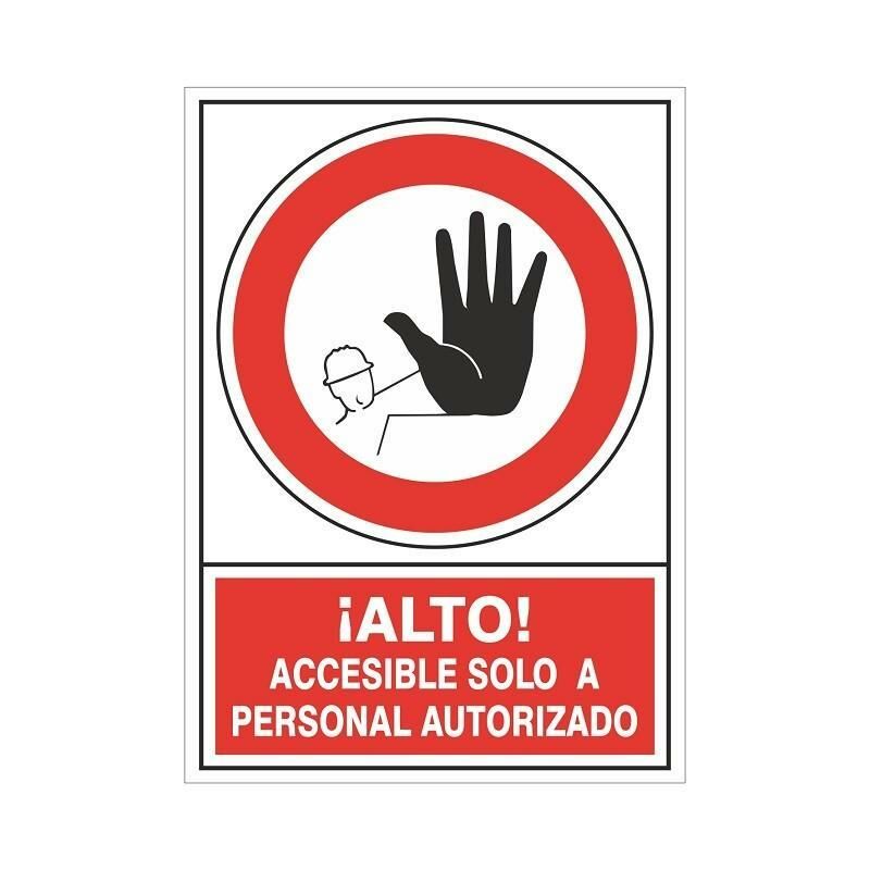 

Señal 419 plastico 345x245solo p.autoriz. ­alto! accesible solo personal autorizado - Mibricoplus