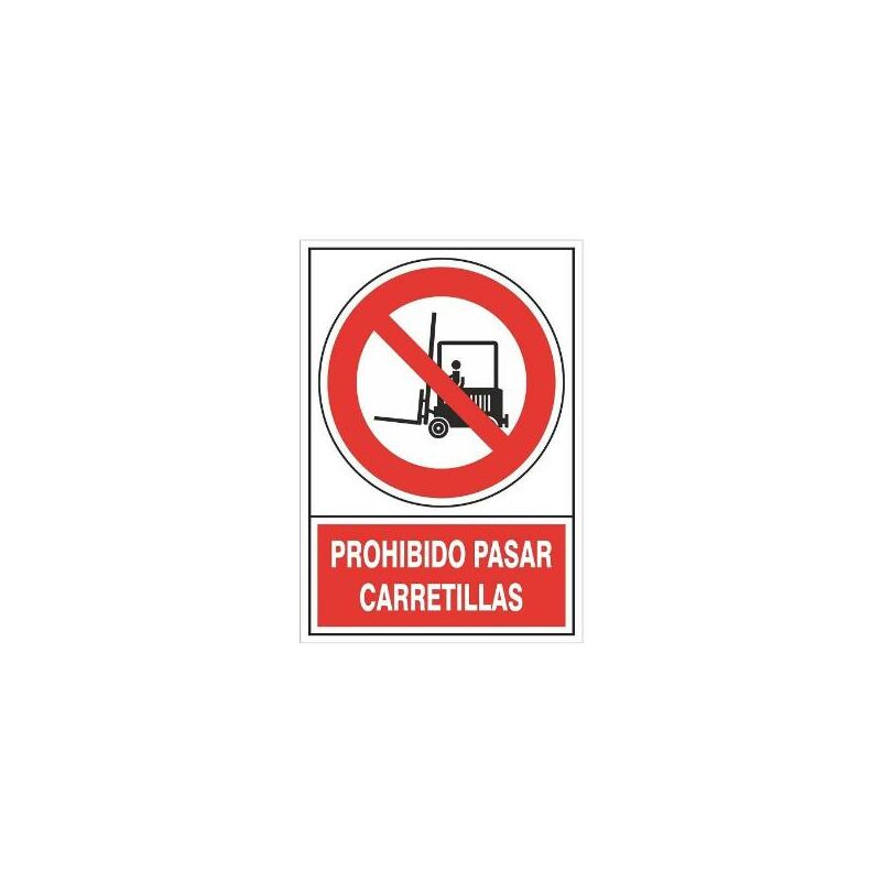 

MIBRICOPLUS Señal 537 plastico 345x245proh.p/carretil prohivido pasar carrretillas