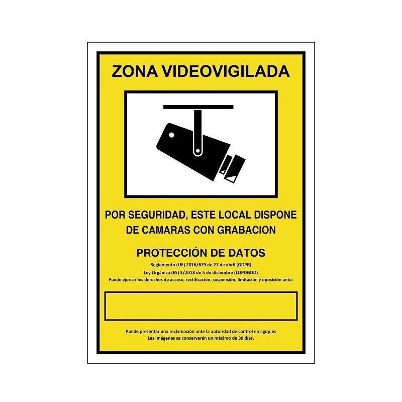

Señal 839 plast.297x210z/videovigilada zona videovigilada - Mibricoplus