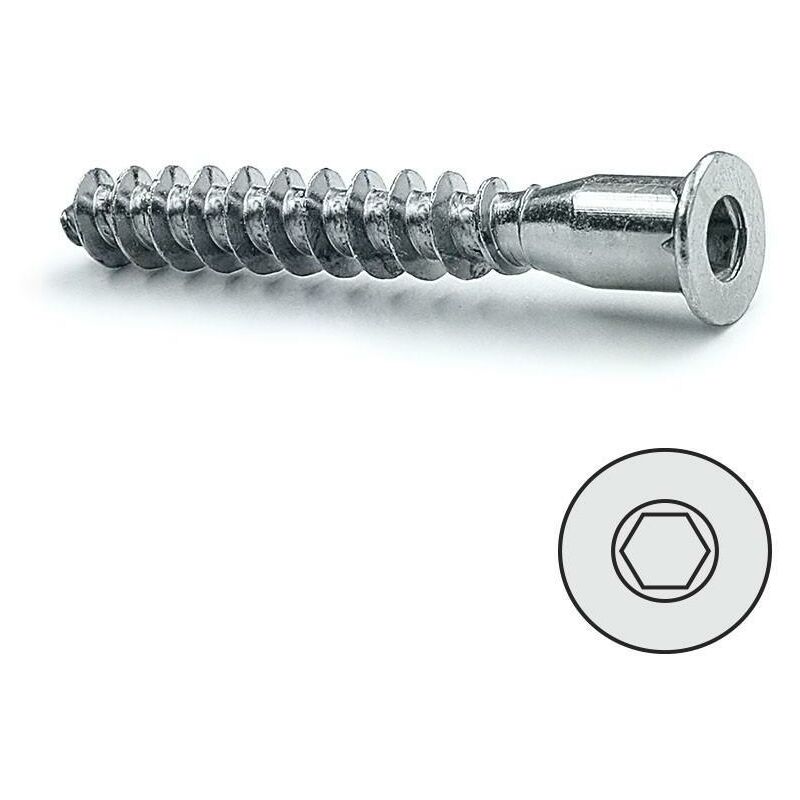 

Tornillo autorroscante rosca madera, allen zincado 5-50 cabeza plana con punta - Mibricoplus