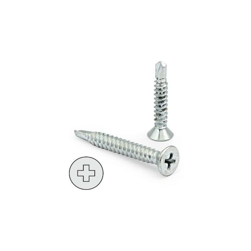 

MIBRICOPLUS Tornillo broca rosca chapa cabeza plana din 7504-p inoxidable larg.r/chapa 22mm ø rosca chapa 3.5mm