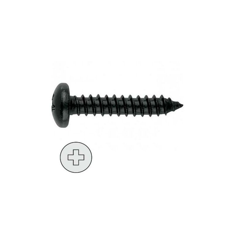 

MIBRICOPLUS Tornillo rosca chapa din 7891 negro larg.r/chapa 19mm ø rosca chapa 5.5mm