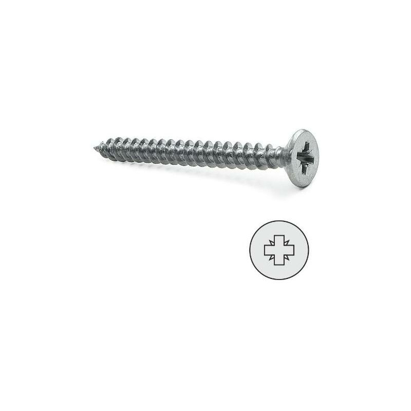 

MIBRICOPLUS Tornillo rosca madera cabeza plana pozidriv zincado din 7505-a largo 50nm diámetro 6mm