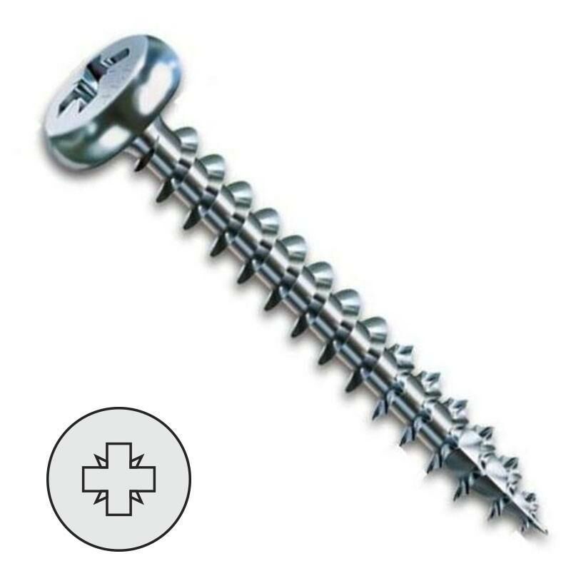 

MIBRICOPLUS Tornillo rosca madera cabeza redonda pozidriv spax wirox a3j largo 50nm diámetro 4.5mm (caja 500)