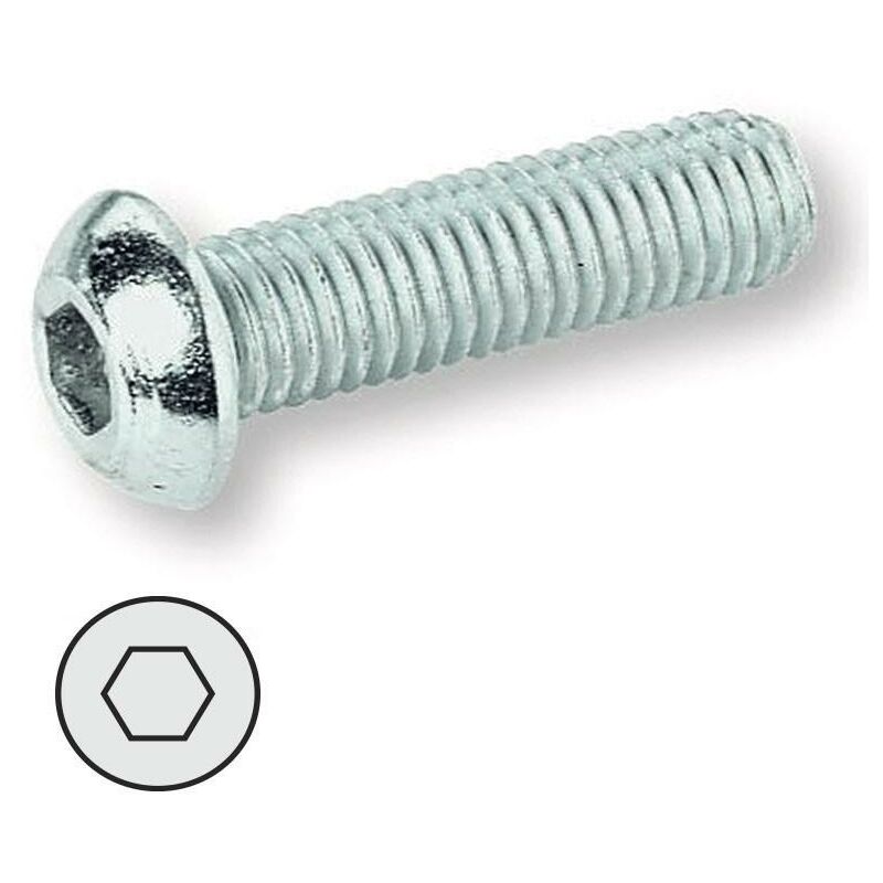 

Tornillo rosca metal allen iso 7380 zincado largo 25mm metrica m-8 - Mibricoplus