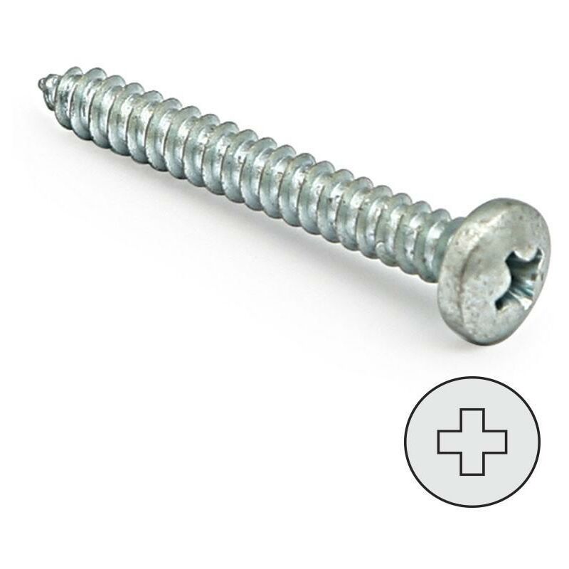 

Tornillo rosca metal din 7981 zincado larg.r/chapa 16mm ø rosca chapa 4.8mm (caja 250) - Mibricoplus