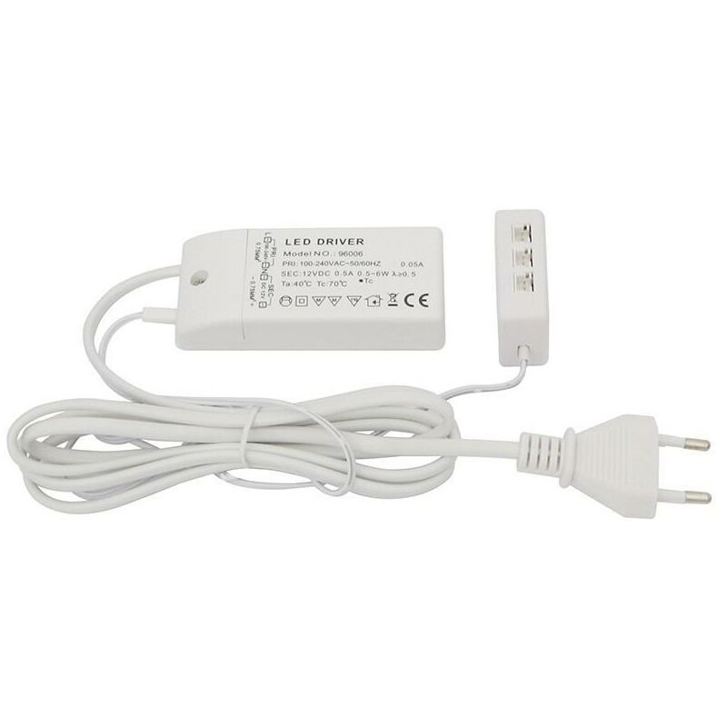 

Transformador 6w led 12v 100-240v 6vias cable red 2mts. conexion regleta jst. - Mibricoplus