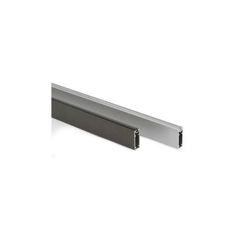 

Tubo stor aluminio mate. rectangular. 30x10mm. acabado marrón - Mibricoplus