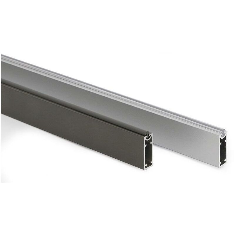 

MIBRICOPLUS Tubo stor aluminio mate. rectangular. 30x10mm. acabado plata mate