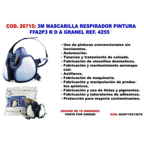 Máscara de Gas Reutilizable, Mascarilla Profesional Respirador de Gas  Seguridad Química, Filtro Antipolvo, Protección de Seguridad FM202B