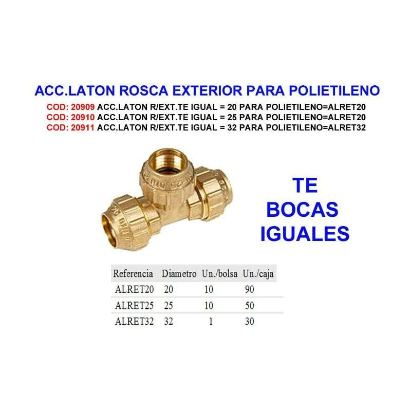 

MIBRICOTIENDA acc.laton r-ext.te igual 25 para polietileno alret25