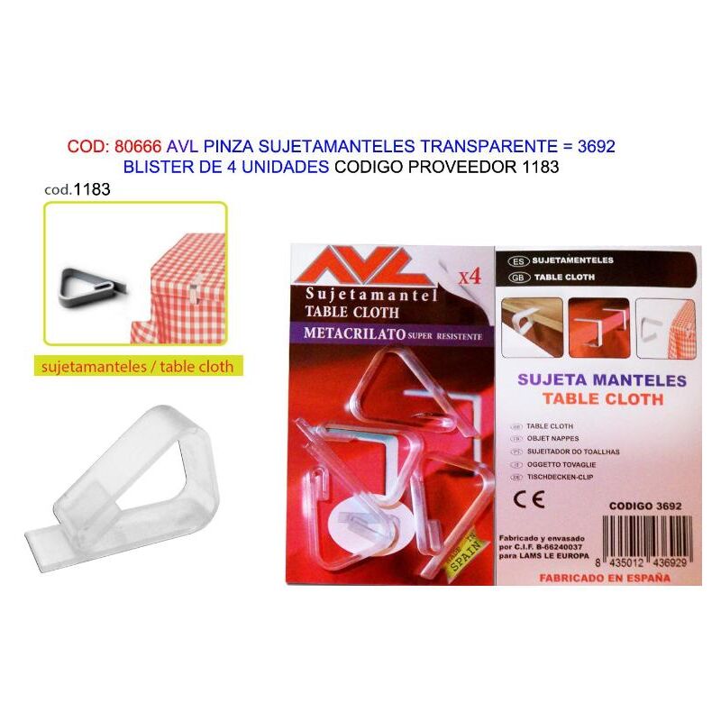 

avl fs pinza sujetamenteles transpa blister 4 und 3692 (1183) - Mibricotienda