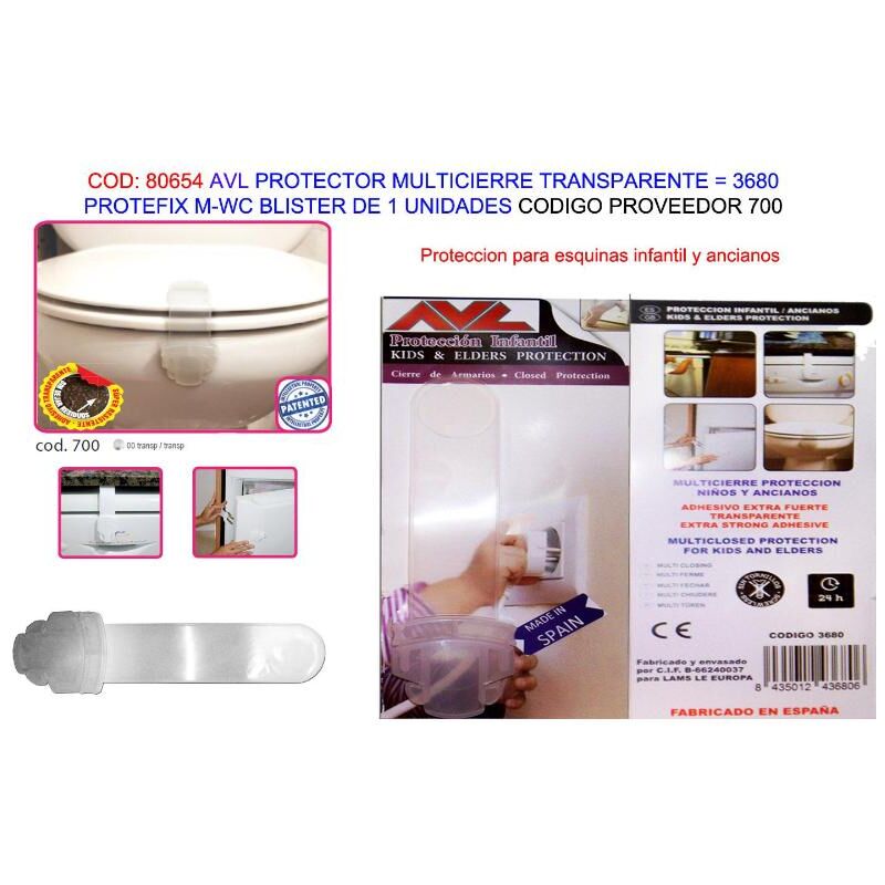 

avl fs protefix multicierre transp. m-wc bl 1und 3680 (700) - Mibricotienda