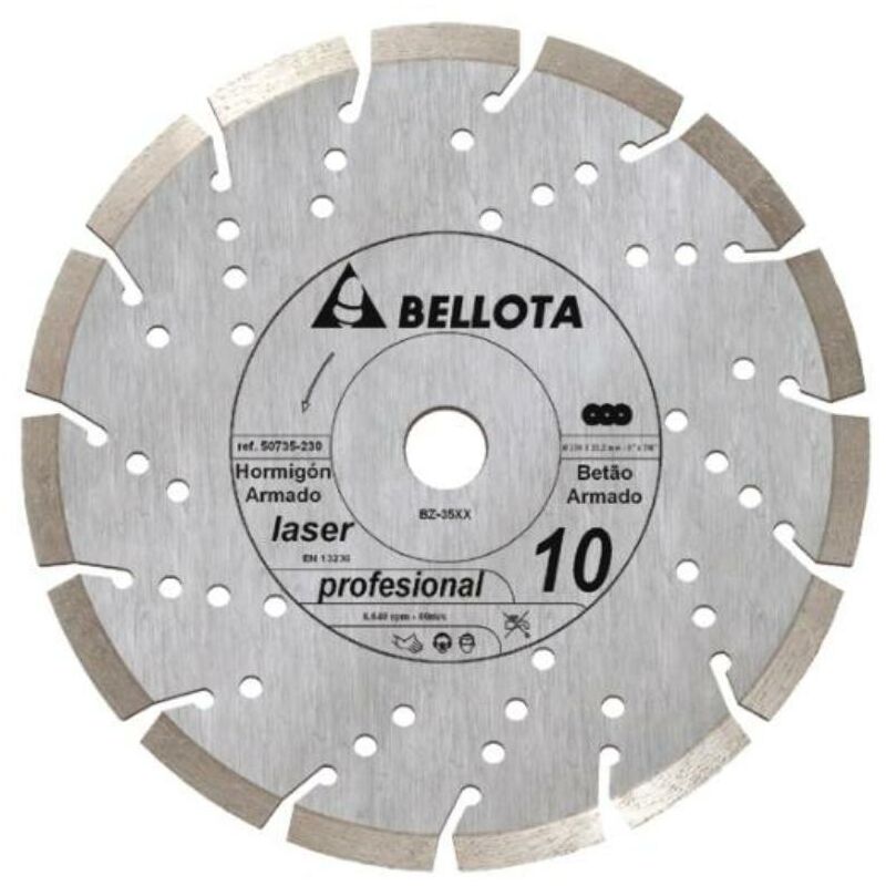 

MIBRICOTIENDA bellota disco 50735-230x22.2x10mm diam.pro10 hormigon arma.segm.