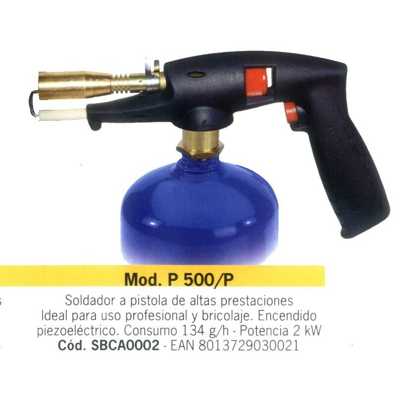 

butsir soplete soldador pistola p-500 con piezo camping sbca0002 - Mibricotienda