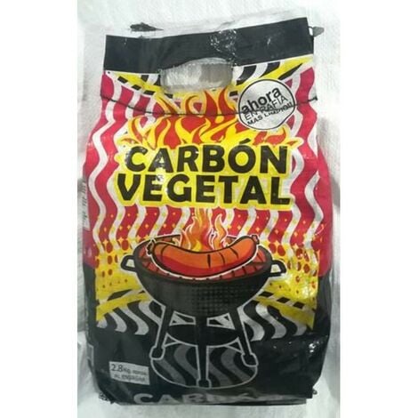 MIBRICOTIENDA carbon vegetal en saco de rafia 2.8 kg - 15.5 l. ref 00003