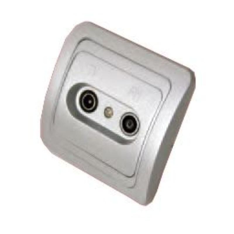 

electricidad base tv-fm aluminio blister 40831 - Mibricotienda