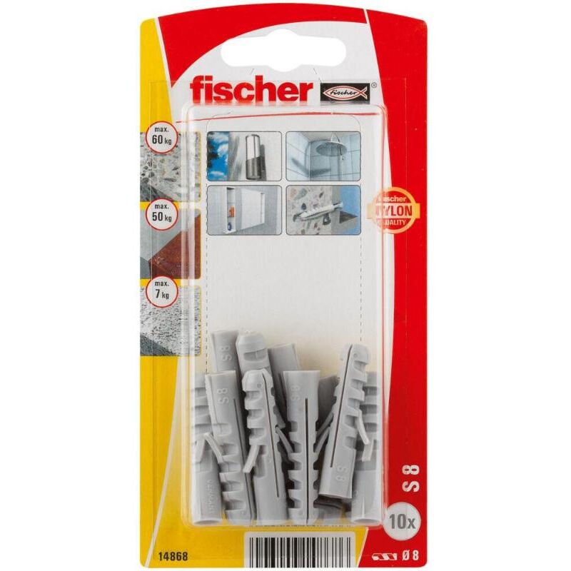 

fischer blister kp tacos s 8 kp 14868 (caja 10 unidades) - Mibricotienda