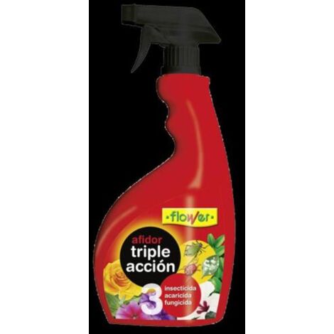 MIBRICOTIENDA flower insecticida triple accion pulverizador 450ml afidor 30614