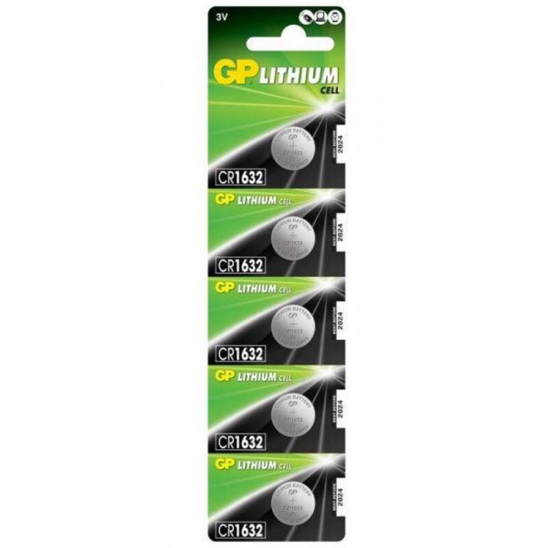 

gp pilas litio 5 pilas boton (cr1632-b5 gp) 3,0v- 53 mah g334 - Mibricotienda