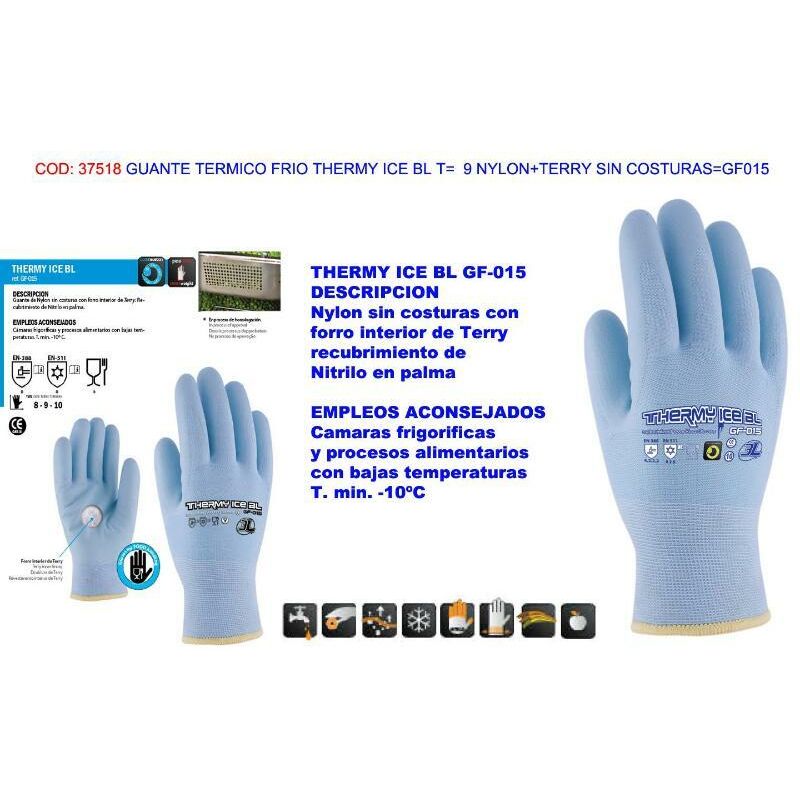 

MIBRICOTIENDA guante termico frio thermy icebl t 9 nylon+terry s-cost gf015