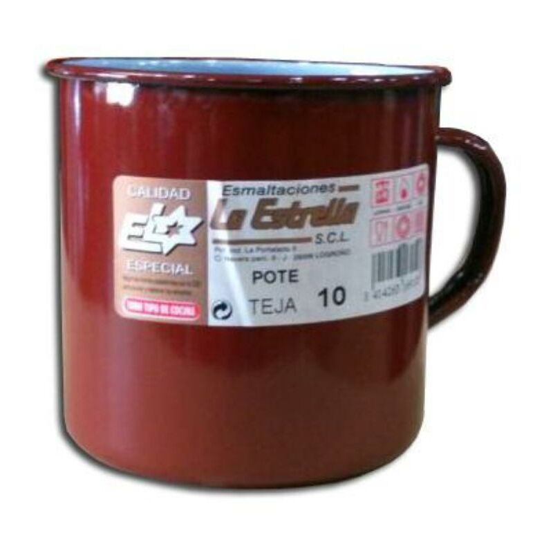 

la estrella pote10 cm porcelana esmaltada teja 160910 (caja 12 unidades) - Mibricotienda