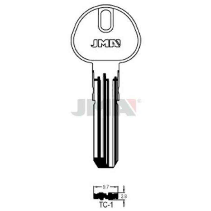 

llaves jma seguridad laton mod tc-1 (caja 10 unidades) - Mibricotienda