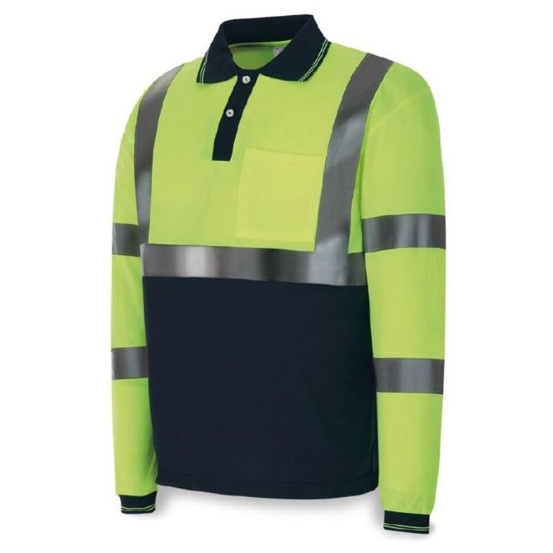

marca alta visibilid polo m-larg 200g amarillo azul m polfyamlm - Mibricotienda