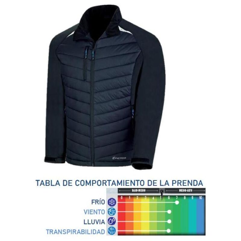 

MIBRICOTIENDA marca ropa abrigo chaqueta softshell hibrido negro xxl 288cshxxl