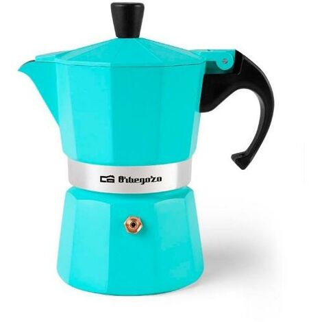 MIBRICOTIENDA orbegozo cafetera aluminio 6 tazas  kfv 645 verde ref 17932