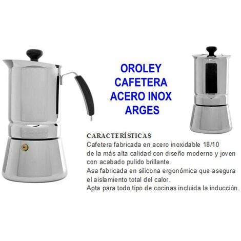 Cafetera Italiana de Induccion Arges 4 Tazas Oroley