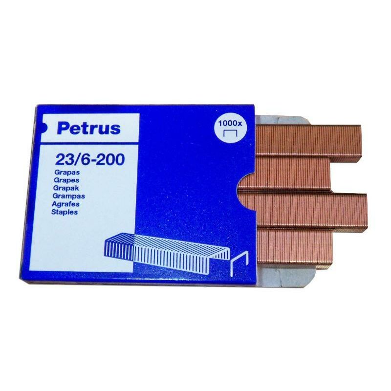 

MIBRICOTIENDA petrus grapas cobreadas 23-6-200 caja 1000 und liliput 23600