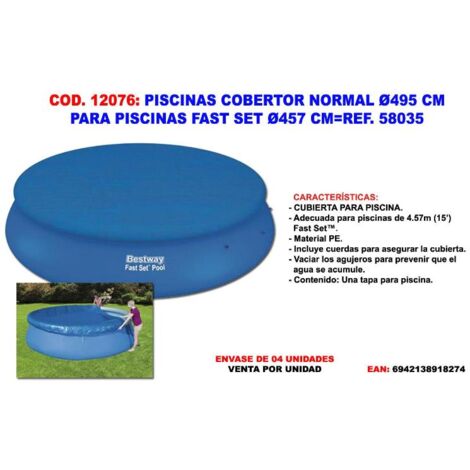 Bestway Cubierta para Piscina Casa Jardín Bricolaje Terraza Lona Multitalle