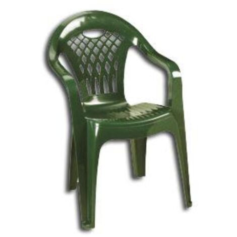 MIBRICOTIENDA playa silla monobloc cancun respaldo alto verde 43025