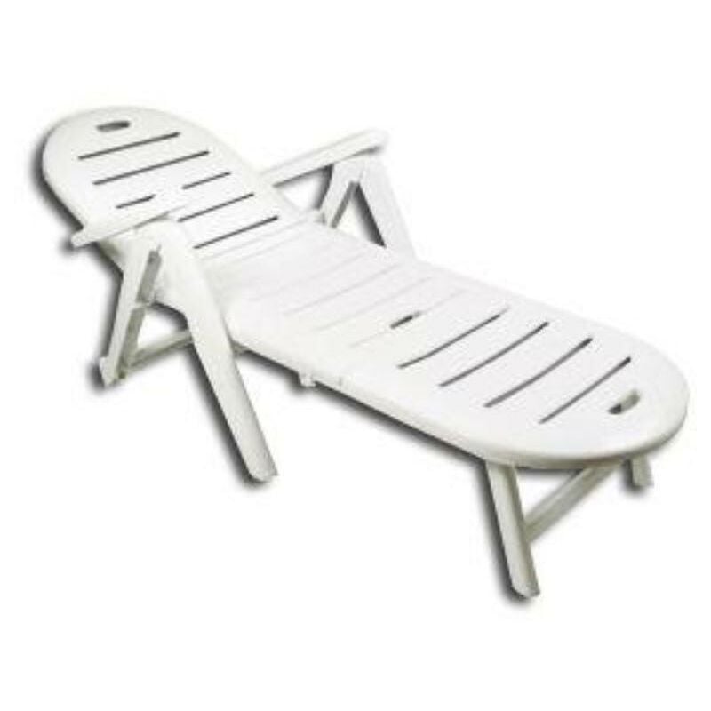 

playa tumbona caiman 84x74x19 cm sin cojin blanca 42582 - Mibricotienda
