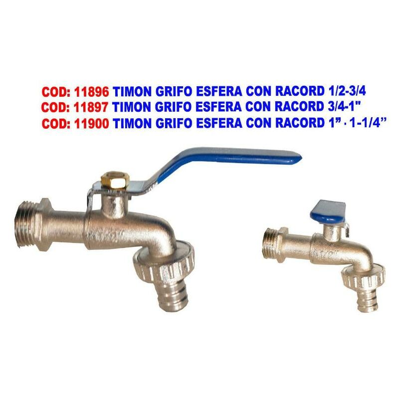 

timon grifo esfera con racord 1-2-3-4 - Mibricotienda