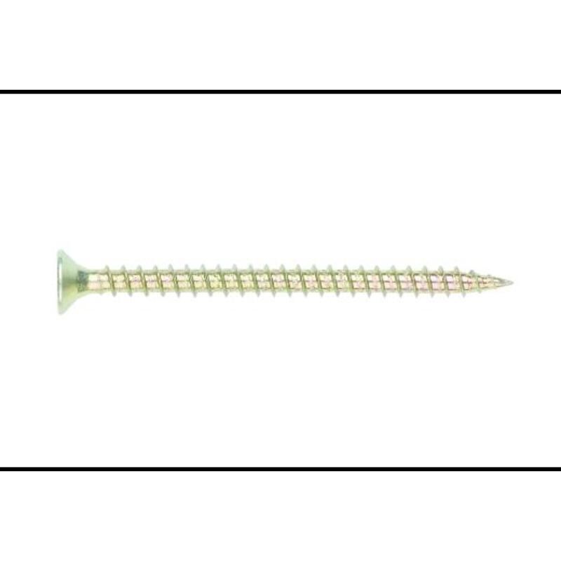 Index - 6X40) tirafondo de cabeza avellanada. pz bicromatado. huella PZ(100U)