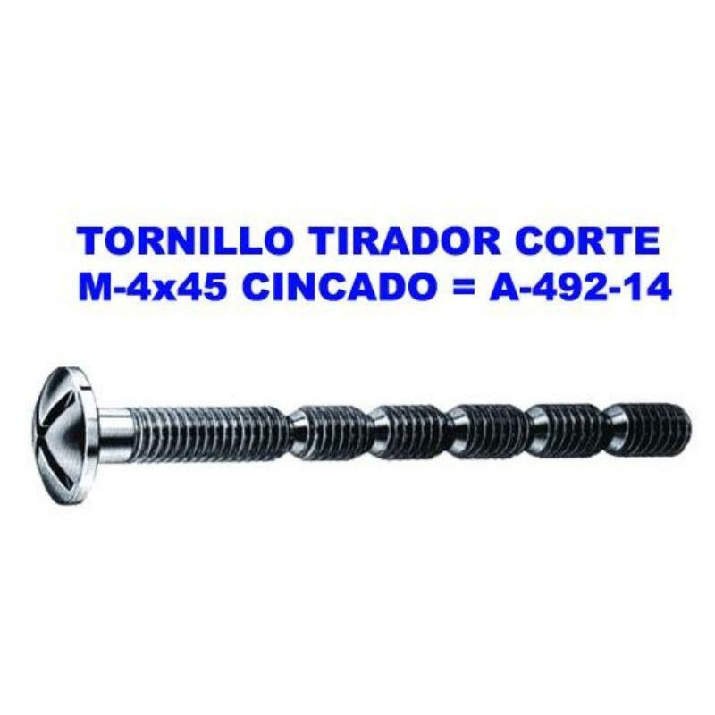 

tornillo tirador corte m-4x45 cincado a-492-14 - Mibricotienda