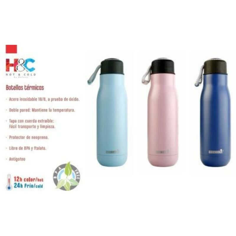 

wecook botella termica 500 ml inox color turquesa ref 62500 - Mibricotienda