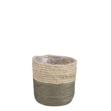 Mica Aufbewahrungskorb Rachel rund grün 14 x 14 cm Deko-Accessoires