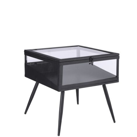Mica Beistelltisch Glenn schwarz, 38 x 40,5 x 38 cm Deko-Accessoires