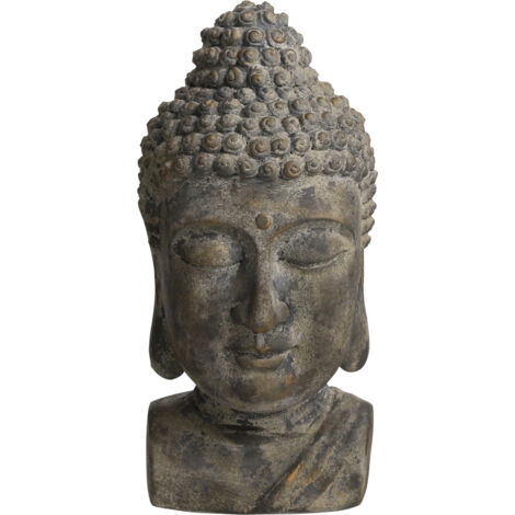 Mica Buddha grau Magnesium 48 cm Skulptur