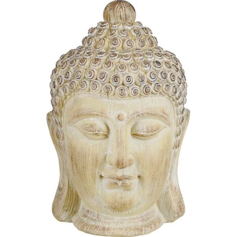 Mica Buddha taupe Polyresin 30,5 cm Skulptur