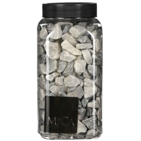 Mica Decorations Dekorative Steine hellgrau 650 ml 1 kg Steine