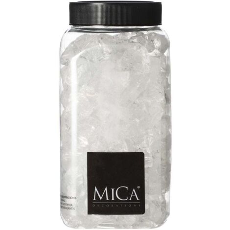 Mica Decorations Dekorativer Glasstein transparent groß 650 ml 1 kg Glas