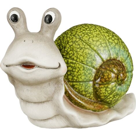 Mica Decorations Schnecke Keramik 18,5 x 24,5 x 14 cm beige-grün Skulptur