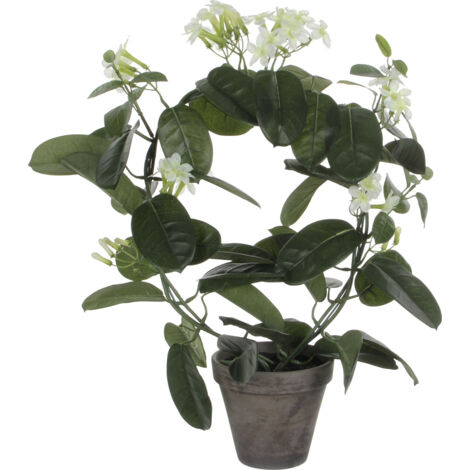 Mica Decorations Stephanotis in Topf polyester 50 x 40 cm weiß