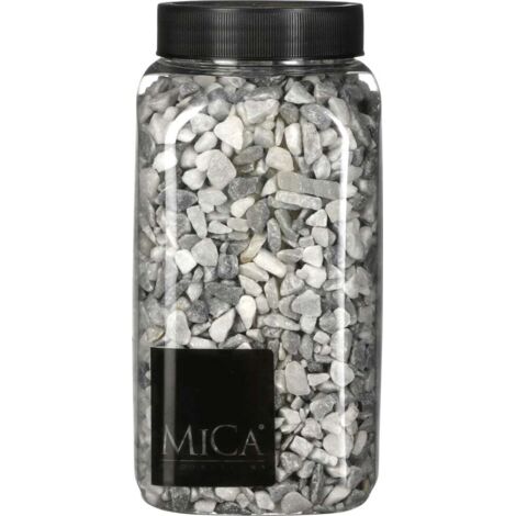 Mica Deko Steine hellgrau 650 ml