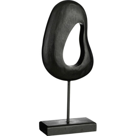 Mica Dekorationobjekt Pastina schwarz Mangoholz 13 x 33 cm Skulptur
