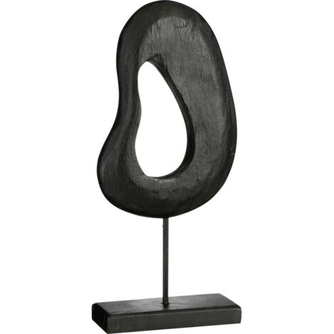 Mica Dekorationobjekt Pastina schwarz Mangoholz 16,5 x 37,5 cm Skulptur